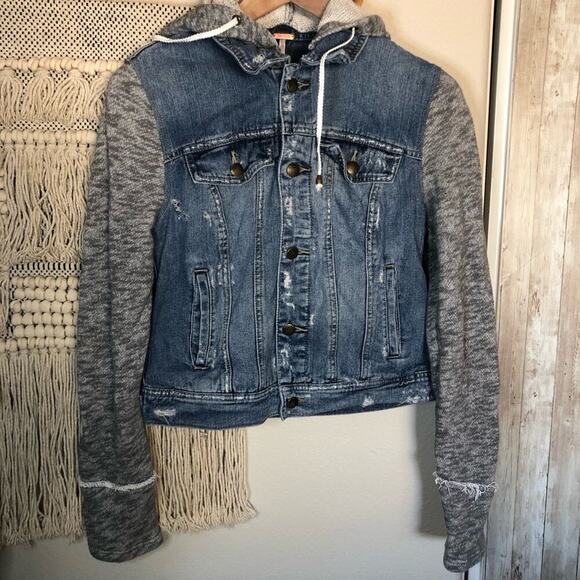Free People Jean Hooded Jacket - Picture 1 of 6